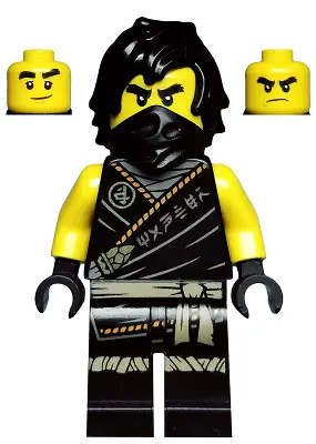 NJO0575:  Cole - Legacy, Rebooted, Ninjago Logogram 'MANTER' on Torso