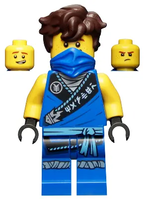 NJO0576A:  Jay - Legacy, Rebooted, Ninjago Logogram 'MASTER' on Torso, Hair