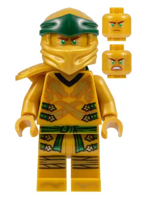NJO0584:  Lloyd (Golden Ninja) - Legacy, Pearl Gold Head, Shoulder Armor