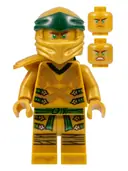 Minifigurka: NJO0584:  Lloyd (Golden Ninja) - Legacy, Pearl Gold Head, Shoulder Armor