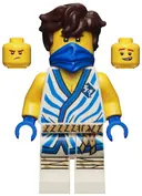 Minifigurka: NJO0648:  Jay - Legacy, White Tunic with Blue Trim and Stripes