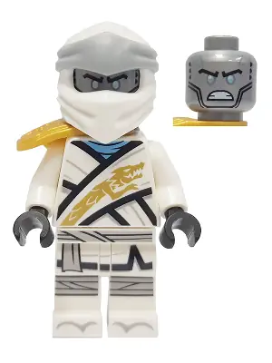 NJO0670:  Zane - Legacy, Pearl Gold Armor Shoulder Pad, Flat Silver Head