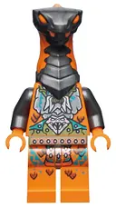 Minifigurka: NJO0735:  Boa Destructor - Breastplate Torso, Pearl Dark Gray Head