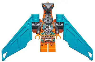 NJO0737:  Boa Destructor - Breastplate Torso, Pearl Dark Gray Head, Jet Pack