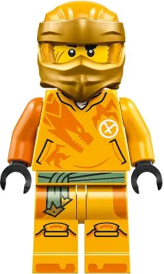 NJO0850:  Arin - Shirt with Orange Dragon, Head Wrap