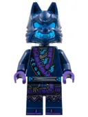 Minifigurka: NJO0869:  Wolf Mask Claw Warrior - Dark Blue and Dark Azure Mask, Neck Bracket