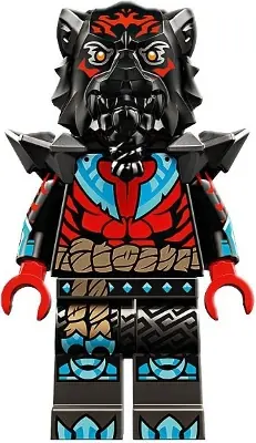 NJO0893:  Lord Ras - Red Markings and Muscles, Pearl Dark Gray Shoulder Armor