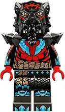 Minifigurka: NJO0893:  Lord Ras - Red Markings and Muscles, Pearl Dark Gray Shoulder Armor