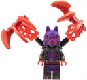 Minifigurka: NJO0899:  Wolf Mask Warrior - Dark Purple and Red Mask, Energy Claws
