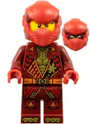 Minifigurka: NJO0930:  Kai - Dragons Rising, Tunic with Shoulder Armor, Dark Red and Red Head Wrap