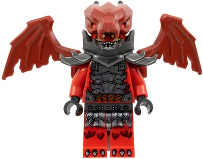 NJO0931:  Dragonian Warrior - Open Mouth with Teeth Parted, Dragon Backpack