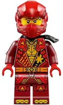 Minifigurka: NJO0961:  Kai - Dragons Rising, Tunic with Shoulder Armor, Dark Red and Red Head Wrap, Scabbard