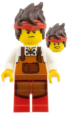 NJO1008:  Kai - Blacksmith, Dark Orange Apron