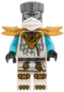Minifigurka: NJO1033:  Zane - White Mask, Wide Pearl Gold Shoulder Armor