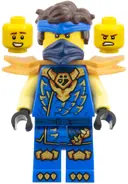 Minifigurka: NJO1073:  Jay - Dragons Rising, Tunic with Dragon Head, Hair, Wide Pearl Gold Shoulder Armor