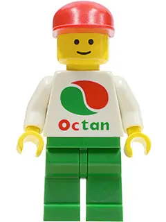OCT012:  Octan - White Logo, Green Legs, Red Cap