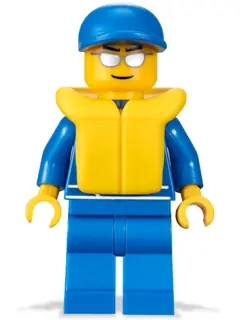 OCT056:  Octan - Blue Oil, Blue Legs, Life Jacket, Blue Short Bill Cap