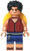Minifigurka: OP007:  Monkey D. Luffy - Straw Hat on Back