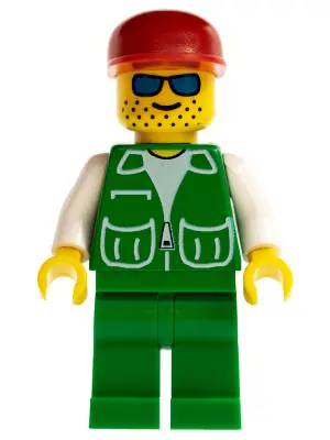 PCK002:  Jacket Green with 2 Large Pockets - Green Legs, Red Cap