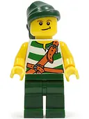 Minifigurka: PI083:  Pirate Green / White Stripes, Dark Green Legs, Dark Green Bandana