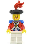Minifigurka: PI089:  Imperial Soldier II - Officer with Red Plume, Brown Beard