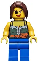 Minifigurka: PI101:  Pirate Female, Blue Legs