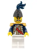 Minifigurka: PI117:  Imperial Soldier II - Captain, Pearl Gold Epaulettes, Dark Blue Plume