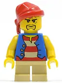 Minifigurka: PI120:  Pirate - Blue Vest, Tan Short Legs, Red Bandana, Black Goatee