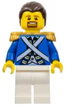 Minifigurka: PI150:  Bluecoat Sergeant 1 - Brown Moustache and Goatee