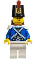 Minifigurka: PI153:  Bluecoat Soldier 2 - Lopsided Smile