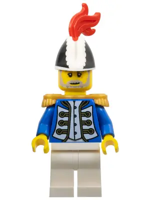 PI191:  Imperial Soldier IV - Governor, Male, Black and White Bicorne, Red Plume, Gold Epaulettes