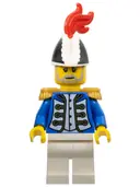 Minifigurka: PI191:  Imperial Soldier IV - Governor, Male, Black and White Bicorne, Red Plume, Gold Epaulettes