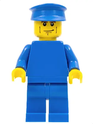 PLN178:  Plain Blue Torso with Blue Arms, Blue Legs, Blue Hat
