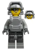 Minifigurka: PM032:  Power Miner - Brains, Gray Outfit