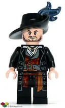 Minifigurka: POC004:  Hector Barbossa - Black Coat