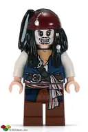 Minifigurka: POC012:  Captain Jack Sparrow - Skeleton Face