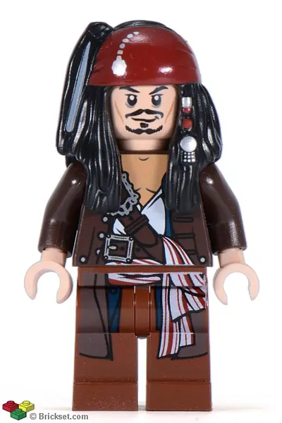 POC034:  Captain Jack Sparrow - Dark Brown Jacket, Bandana