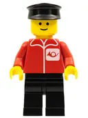 Minifigurka: POST001NEW:  Post Office - Black Legs, Black Hat (Reissue)