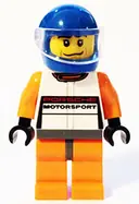Minifigurka: SC008:  Porsche 911 GT Driver - Blue Helmet