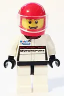 Minifigurka: SC009:  Porsche 911 GT Driver - Red Helmet