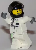 Minifigurka: SC042:  Mercedes F1 W07 Hybrid Driver - Black Helmet