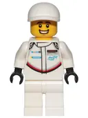 Minifigurka: SC059:  Porsche 911 RSR Driver - White Cap