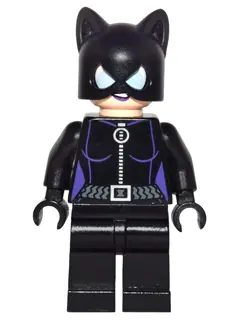 SH0006:  Catwoman - Black Suit with Dark Purple Trim, Dark Purple Lips