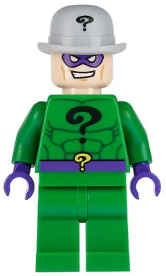SH0008:  The Riddler - Green Outfit, Light Bluish Gray Bowler Hat