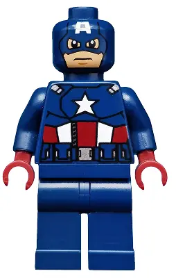 SH0014:  Captain America - Dark Blue Suit with Dark Blue Belt, Dark Red Hands, Mask