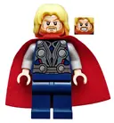 Minifigurka: SH0018:  Thor - Starched Fabric Cape, Dark Blue Legs