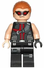 SH0034:  Hawkeye - Black and Dark Red Suit, Medium Nougat Hair