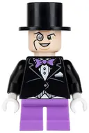 Minifigurka: SH0060:  The Penguin - Medium Lavender Short Legs, Black Jacket