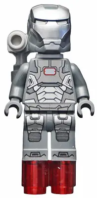 SH0066:  War Machine - Dark Bluish Gray and Silver Armor with Backpack