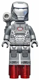 Minifigurka: SH0066:  War Machine - Dark Bluish Gray and Silver Armor with Backpack